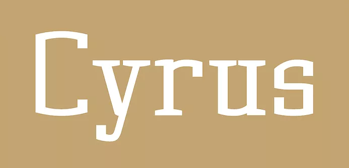 Пример шрифта Cyrus